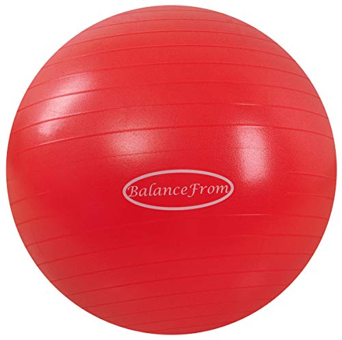 Photo 1 of BalanceFrom Anti-Burst and Slip Resistant Exercise Ball Yoga Ball Fitness, RED, 65CM