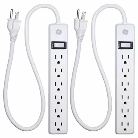 Photo 1 of GE 6-Outlet Power Strip with 2 ft. Extension Cord with Wall Mount and Integrated