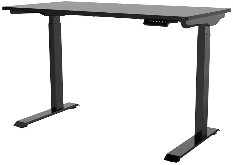 Photo 1 of Monoprice Home Office Single Motor (47.2in x 23.6in) Sit-Stand Desk Table-Workstream Collection, Black
