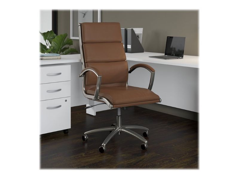 Photo 1 of BBF Modelo - Chair - executive - ergonomic - high-back - armrests - ring-shaped - tilt - swivel - bonded leather - saddle
