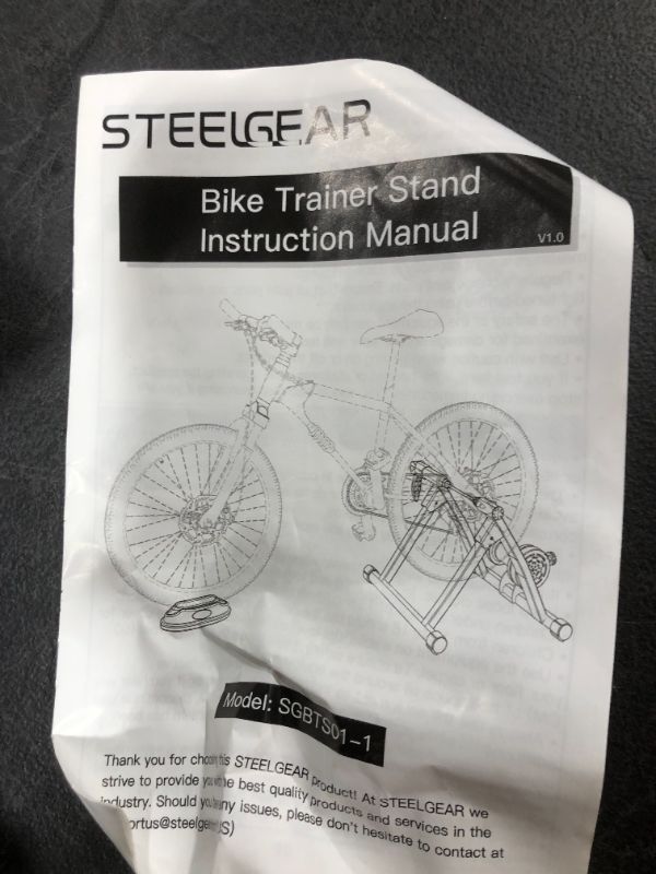 Photo 2 of Bike Trainer Stand, Stationary Bike Stand Magnetic Flywheel with 6 Level Resistance Wire Controller Quick Release Low Noise for Indoor Exercise/Workout/Fitness STEELGEAR- SGBTS01