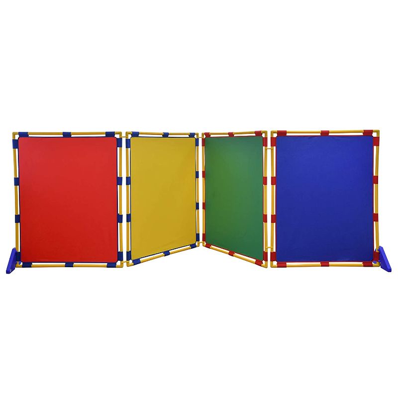 Photo 1 of Children's Factory Big Screen Rainbow PlayPanel Set - 4, CF900-520, Preschool Room Divider Panels, Daycare and Classroom Wall Partitions and Screens