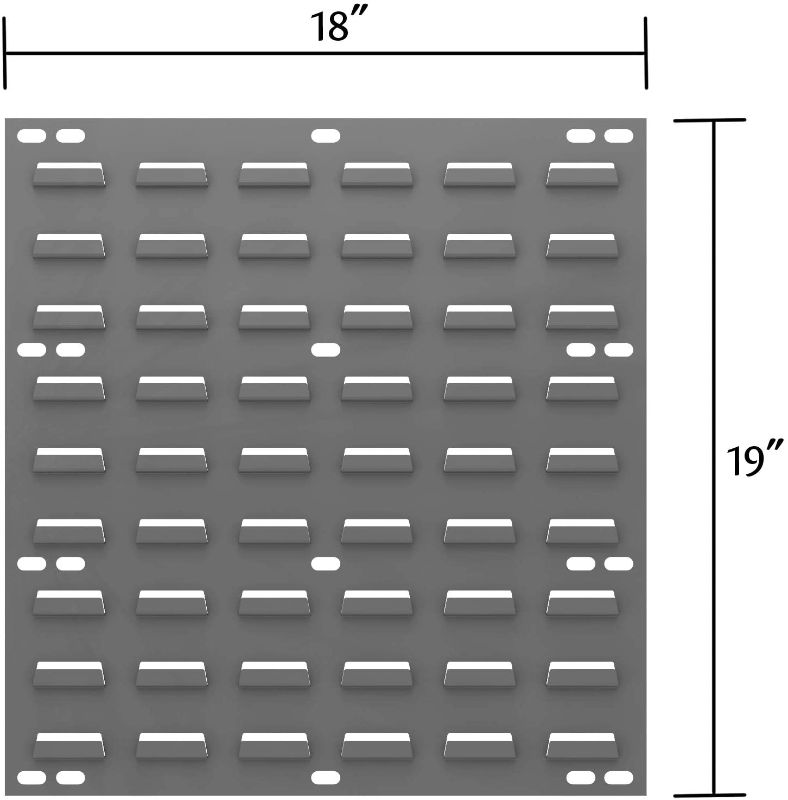 Photo 1 of Akro-Mils 30655GY 54-Inch by 34-Inch Louvered Panel for Mounting Plastic Hanging Bins