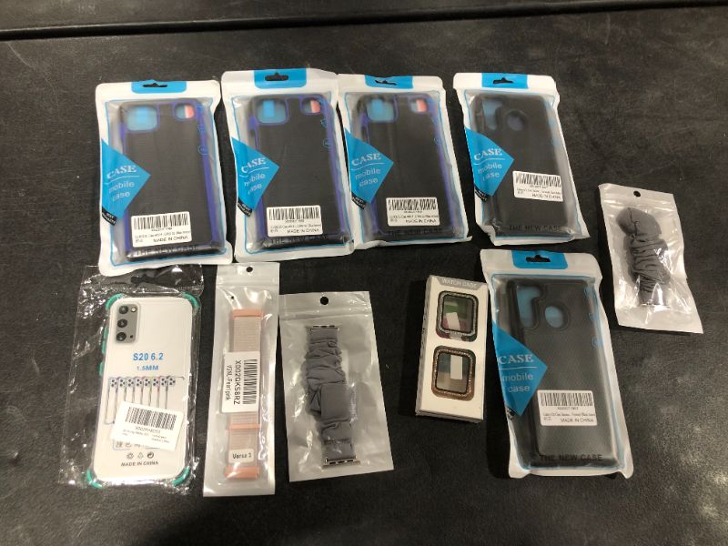 Photo 1 of BOX LOT OF ASSORTED CELL PHONE ELECTRONICS ACCESSORIES, 10 PIECES