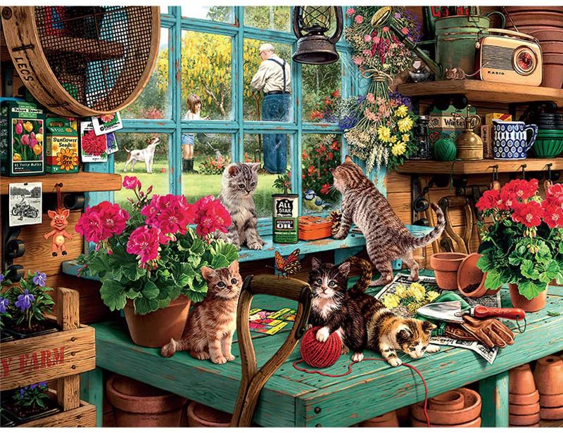 Photo 1 of Darrugo - Puzzles for Adults 1000 Piece - The Cat by The Windowsill - Large Jigsaw Puzzles Educational Intellectual Decompressing Fun Game Home Decoration Puzzle Gift 27.5" x 19.7"
