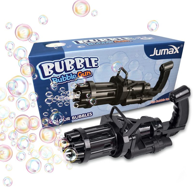 Photo 1 of Bubble Gun, Gatling Bubble Machine 2021 for Kids, Electric Bubble Makers, BATTERIES NOT INCLUDED, BUBBLE SOLUTION INCLUDED