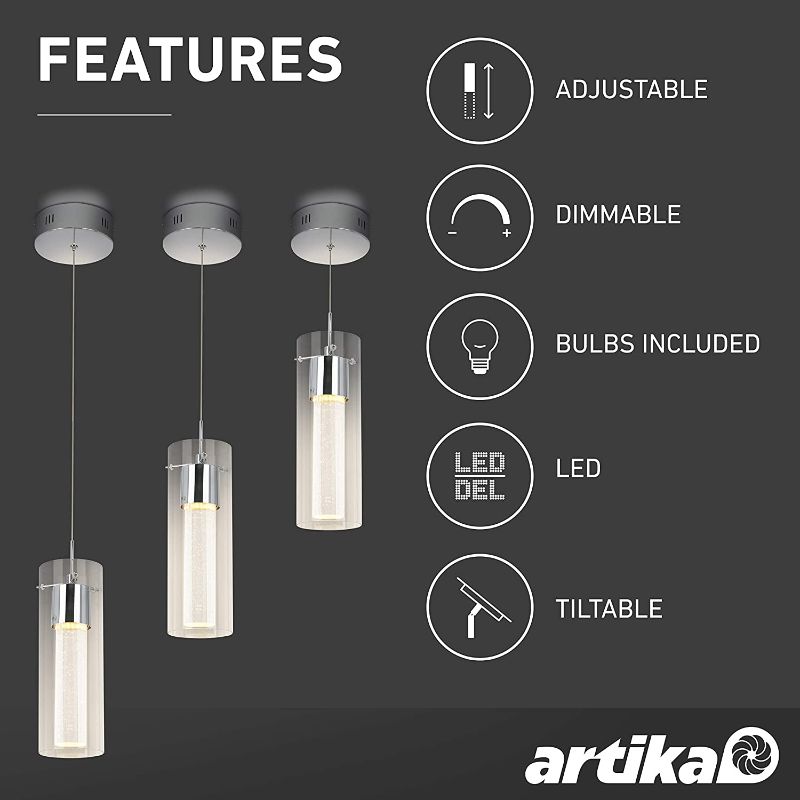 Photo 4 of Artika OME1L-HD1 Essence Chrome 1-Pendant LED Light Fixture