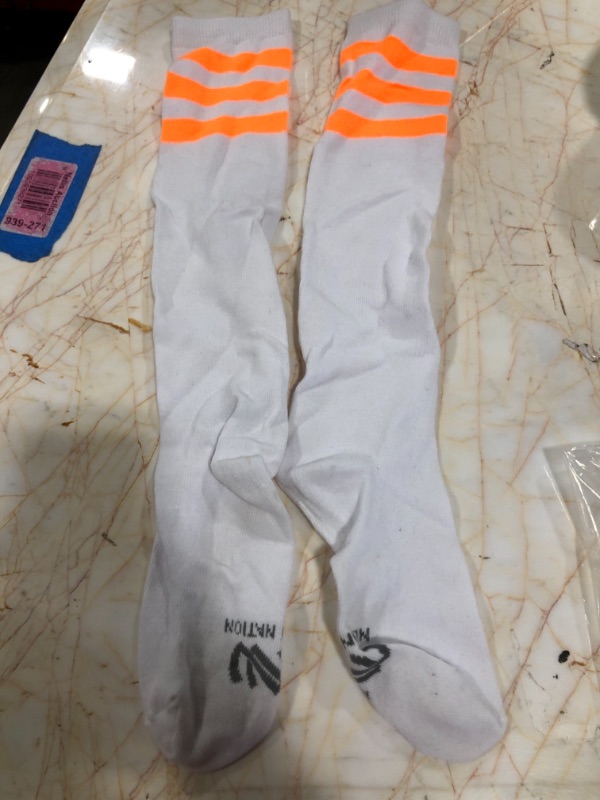 Photo 1 of LONG SOCCER SOCKS, NEON ORANGE 