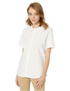 Photo 1 of Classroom School Uniforms Women's Junior Ss Peter Pan Blouse, White, Size Large