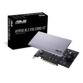 Photo 1 of Asus HYPER M.2 X16 CARD V2 Supports up to four PCIe 3.0 x4 M.2 Socket 3 transfer rate up to 128Gbps