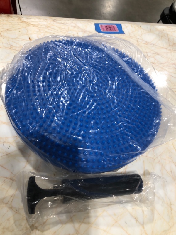 Photo 2 of Black Mountain Products Exercise Balance Stability Disc with Hand Pump Blue