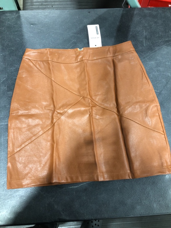 Photo 1 of Brown leather skirt, size Large