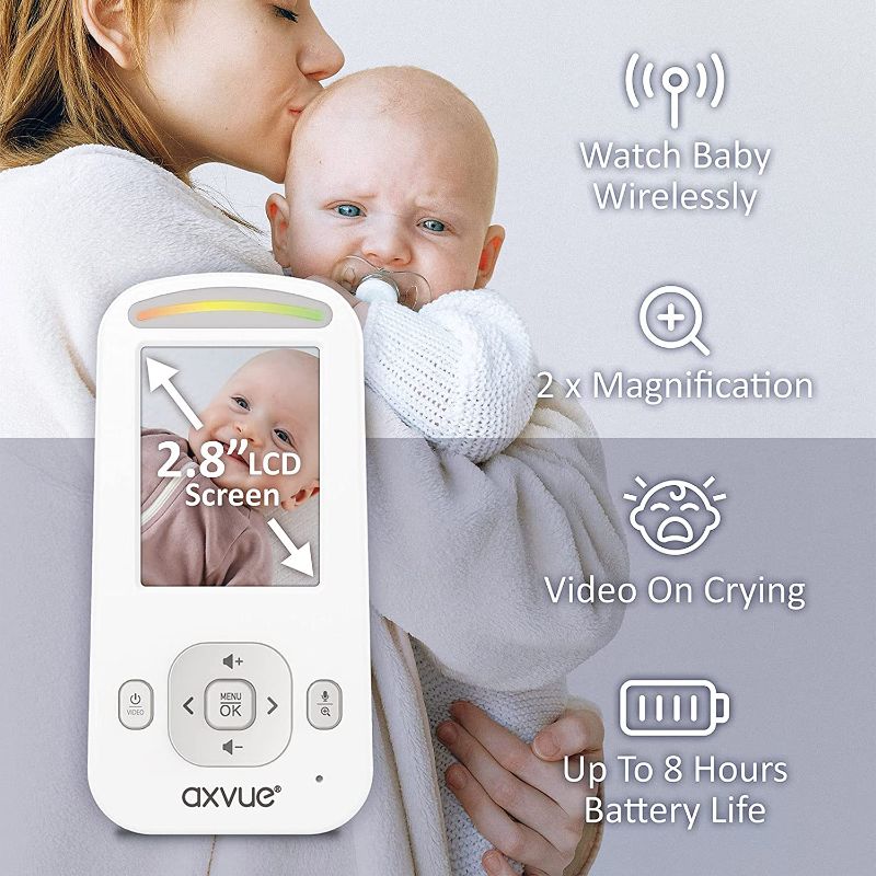 Photo 5 of Video Baby Monitor with Digital Camera HR Screen 1000ft Range Long Life Battery Secured Wireless Privacy, 2.4GHz Wireless Technology, 2-Way Talk, Night Vision.
