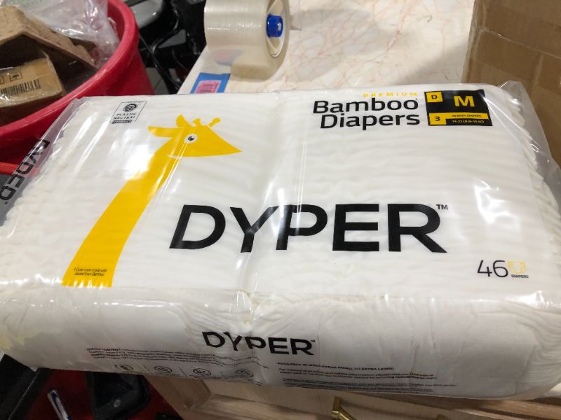 Photo 2 of DYPER | Responsibly Sourced Bamboo Baby Diapers | Ink Free, Soft + Durable | Medium | 13-22 lbs | 184 Count