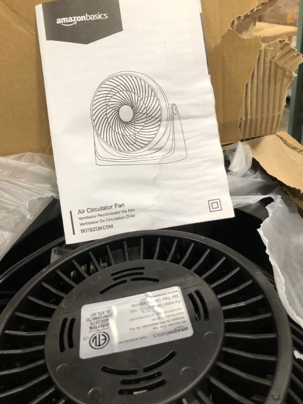 Photo 2 of AmazonBasics Air-Circulator 3 Speed Small Room Floor Fan
