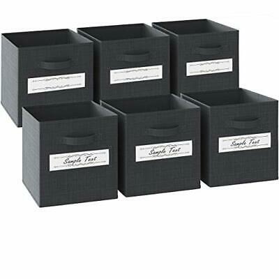 Photo 1 of 13x13x13 Large Storage Cubes - Set of 6 Storage Bins | Features Label Window ...
