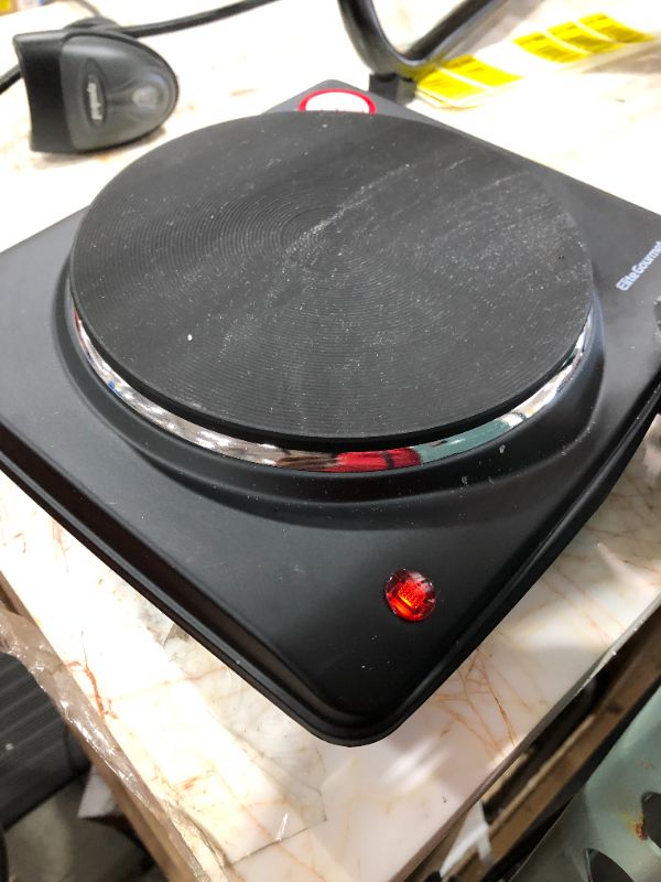 Photo 3 of Elite Gourmet Countertop Coiled, Electric Hot Burner, Temperature Controls, Power Indicator Lights, Easy to Clean, Single, Black
