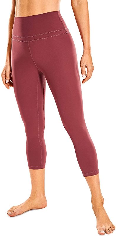 Photo 1 of CRZ YOGA Women's Naked Feeling Workout Leggings High Waist Crop Capri Pants
Burgundy size- 4/6