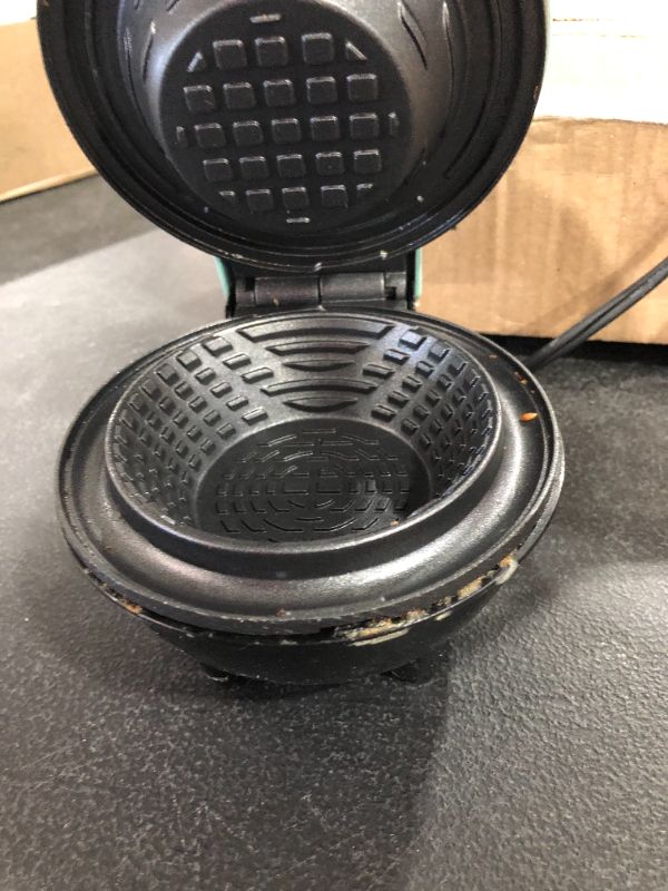 Photo 3 of Dash Mini Waffle Bowl Maker for Breakfast, Burrito Bowls, Ice Cream and Other Sweet Deserts, Recipe Guide Included - Aqua
