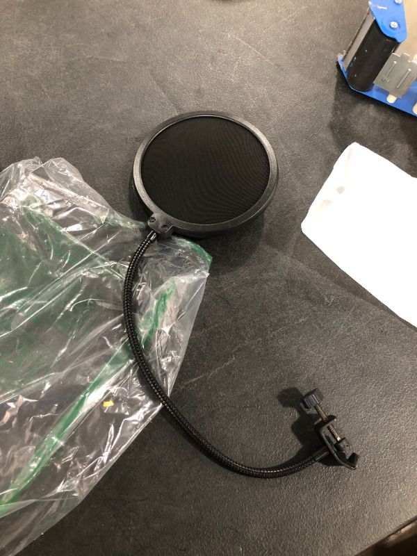 Photo 1 of Round Wind Screen Shield Pop Filter with Stand Clip