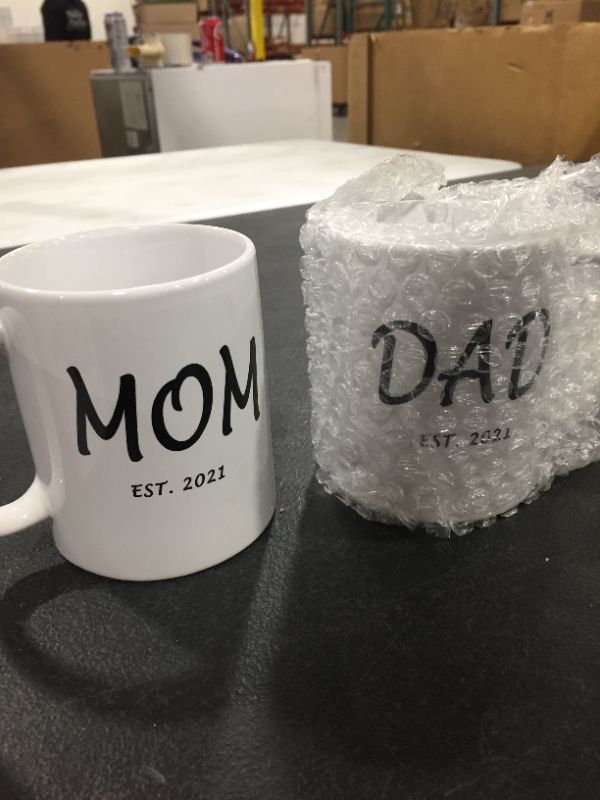 Photo 2 of Dad & Mom Est 2021 Mugs