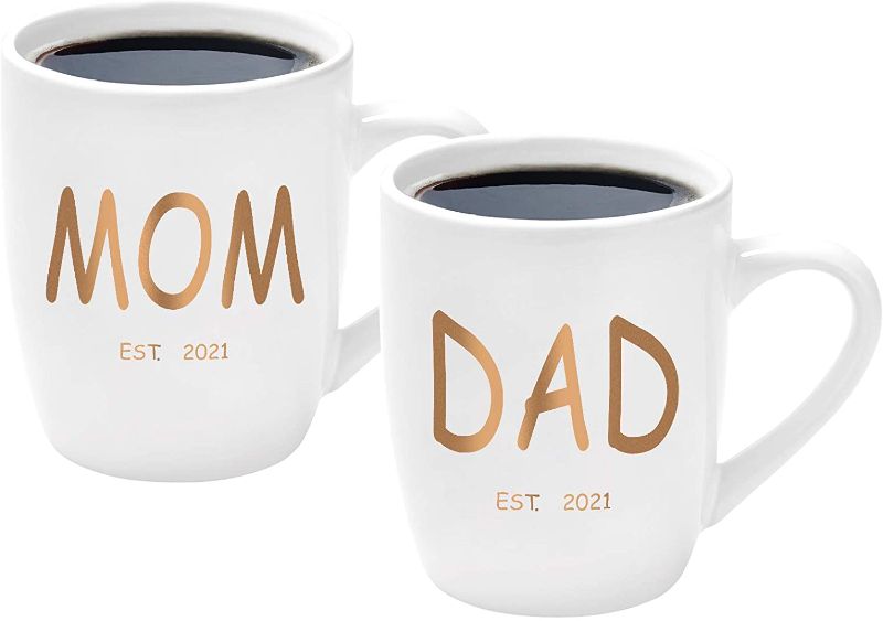 Photo 1 of Dad & Mom Est 2021 Mugs