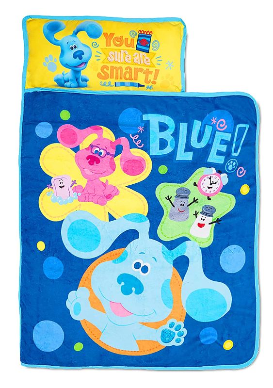 Photo 1 of Blue's Clues & You Sure are Smart! Kids Nap Mat Set – Includes Pillow and Fleece Blanket – Great for Girls Napping During Daycare, Preschool, or Kindergarten - Fits Toddlers and Young Children