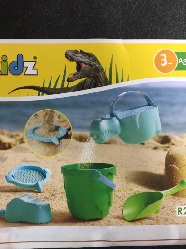 Photo 1 of burgkidz Kids Beach Toys Sand Toys Set, Dinosaur Theme Beach Toys, Toddlers Sand Water Wheel, Beach Molds, Beach Bucket Shovel Tool Kit, Sandbox Toys for Kids, Outdoor Toys for Toddlers