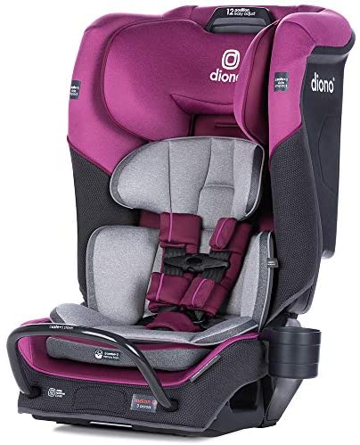 Photo 1 of Diono Radian 3QX 4-in-1 Rear & Forward Facing Convertible Car Seat | Safe+ Engineering 3 Stage Infant Protection, 10 Years 1 Car Seat, Ultimate Protection | Slim Design - Fits 3 Across, Purple Plum
