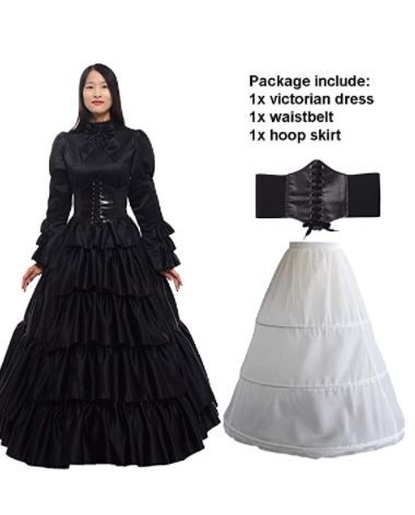 Photo 1 of GRACEART Women Victorian Rococo Dress Renaissance Costumes (Dress & Hoop skirt)
size-MEDIUM
