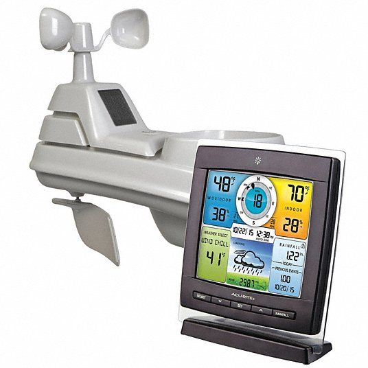 Photo 1 of AcuRite Iris (5-in-1) Indoor/Outdoor Wireless Weather Station for Indoor and Outdoor Temperature and Humidity, Wind Speed and Direction, and Rainfall with Digital Display (01512M)

