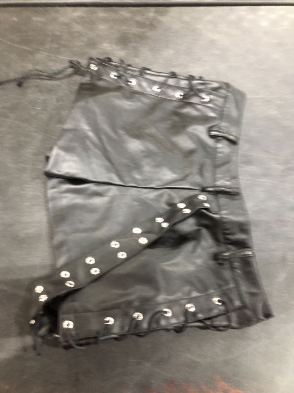 Photo 1 of FAUX LEATHER SHORTS 
Size-Large