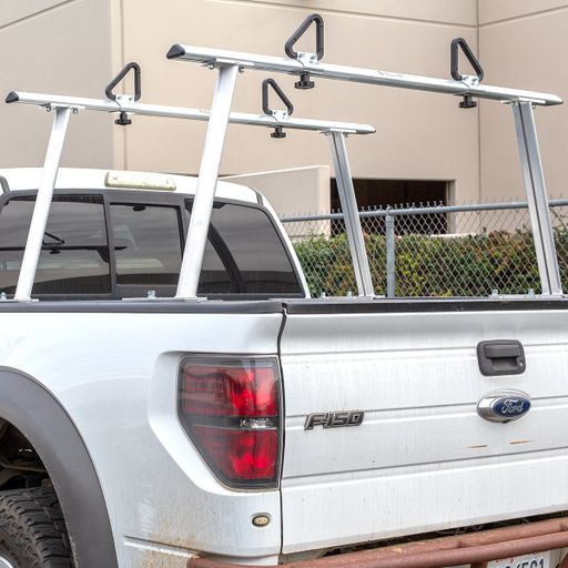 Photo 1 of Adjustable Aluminum Pickup Truck Ladder Racks 1000lbs Universal Lumber Utility
