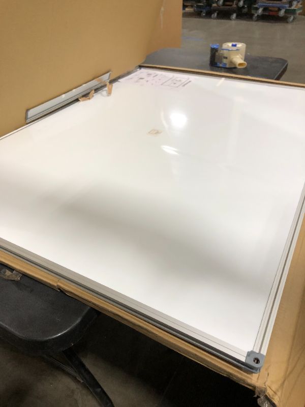 Photo 2 of 48 x 36-in Magnetic Dry Erase Board with Pen Tray| Aluminum Frame Portable Wall Large Whiteboard Message Presentation Board for Office & Classroom
