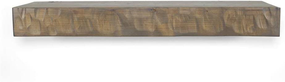 Photo 1 of Dogberry 60 in. Rough Hewn Ash Gray Fireplace Mantel
