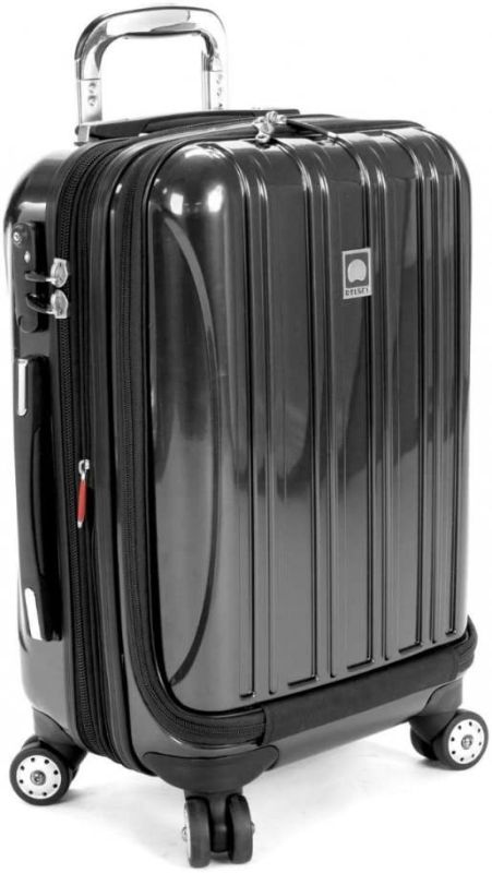 Photo 1 of DELSEY Paris Helium Aero Hardside Expandable Luggage with Spinner Wheels, Black, Carry-On 19 Inch
