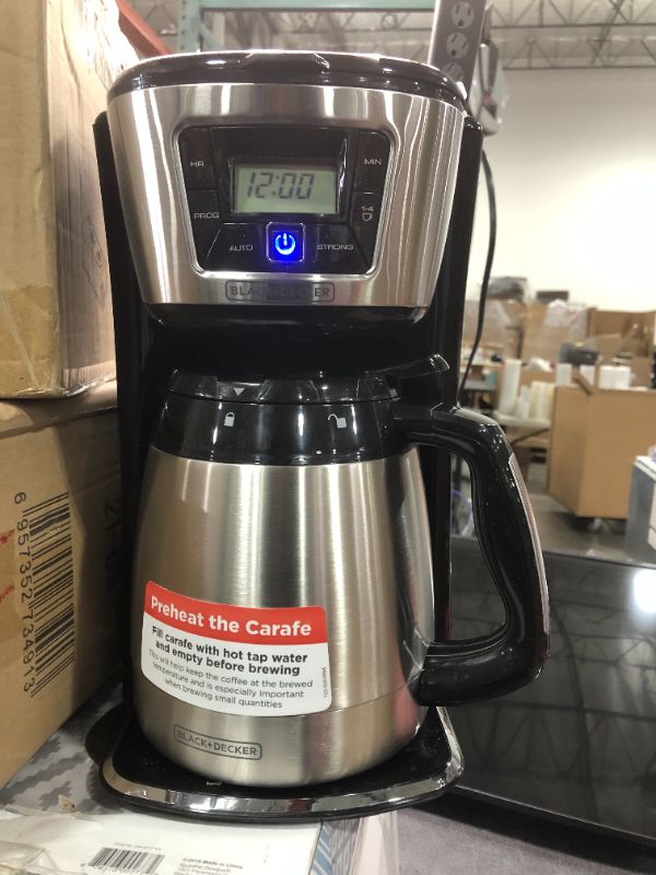 Photo 2 of BLACK+DECKER 12-Cup Programmable Coffee Maker, Thermal Carafe, CM2035B
