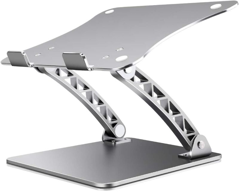 Photo 1 of B-Land Laptop Stand, Adjustable Laptop Holder Laptop Riser Aluminum Notebook Computer Holder Stand Compatible with MacBook, Air, Pro, Dell XPS, Samsung, Lenovo, Alienware All Laptops 11-17"
