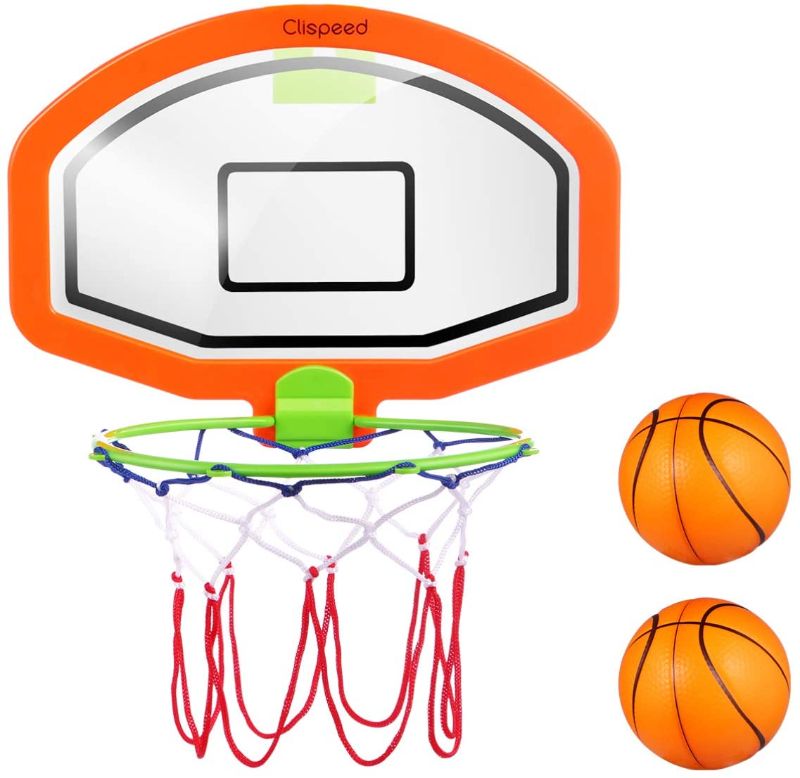 Photo 1 of CLISPEED 1 Set Mini Wall Mounted Basketball Net Basketball Backboard Basketball Hoop for Children Kids Game
