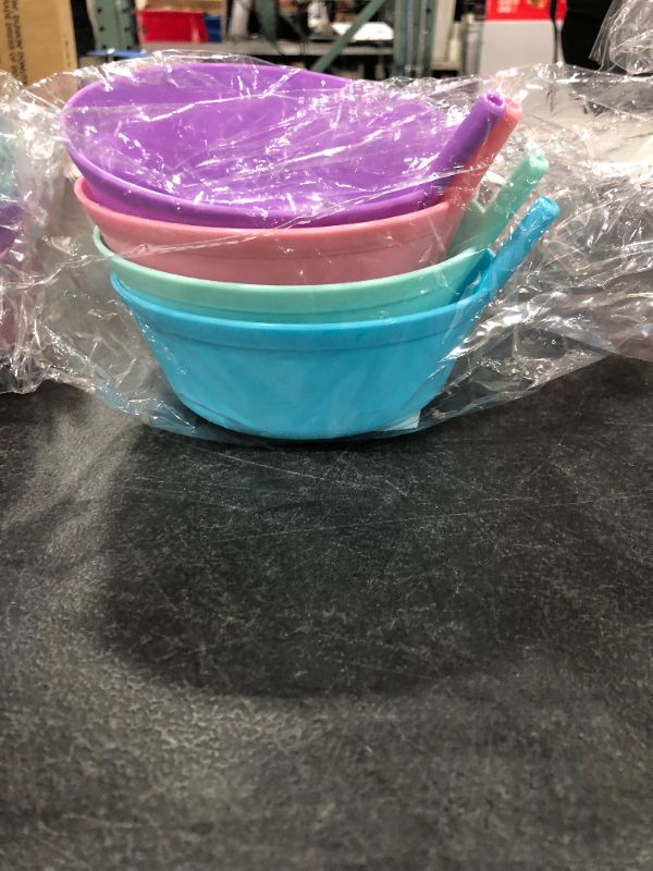 Photo 1 of 4 PACK KIDS CEREAL BOWLS WITH CLEANING BRUSH