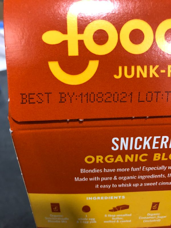 Photo 3 of 3 PACK Foodstirs Junk-Free Bakery Organic Snickerdoodle Blondie Baking Mix, 11.95 Oz | Non-GMO | Low Sugar
BB 11 08 2021