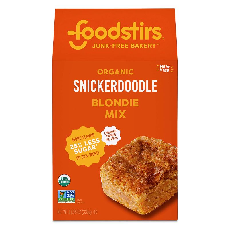 Photo 1 of 3 PACK Foodstirs Junk-Free Bakery Organic Snickerdoodle Blondie Baking Mix, 11.95 Oz | Non-GMO | Low Sugar
BB 11 08 2021