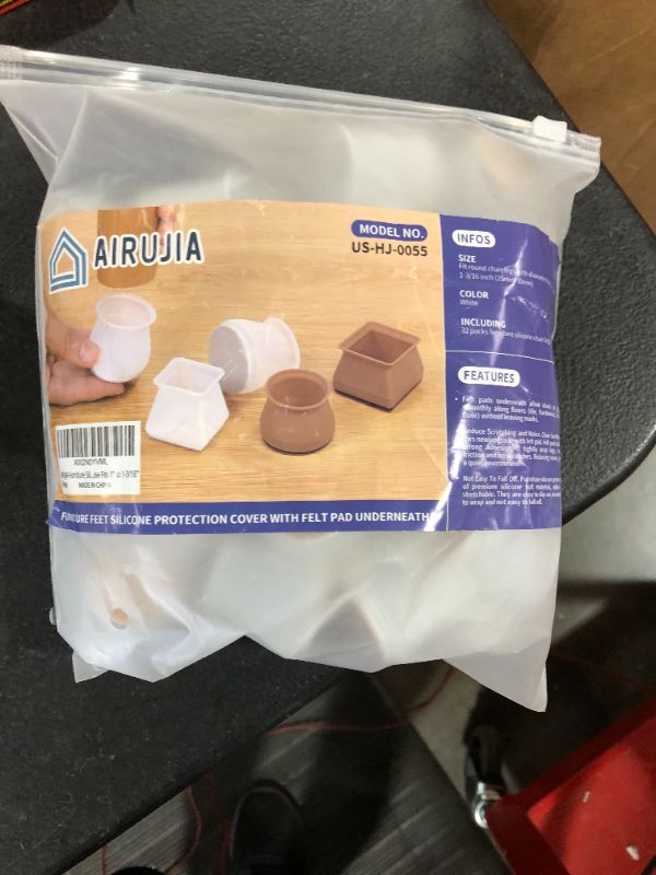 Photo 2 of AIRUJIA Furniture Silicone Protection Cover, 32Pack Round Chair Leg Floor Protectors, Chair Socks Furniture Table Feet Cups with Felt Pads Beneath,Fits 1" to 1-3/16"
