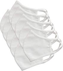 Photo 1 of ANBE COTTON FACE MASKS 10 Pcs White, Large

