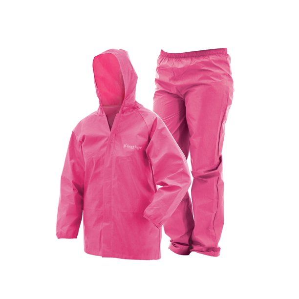 Photo 1 of Frogg Toggs Youth Ultra-lite2 Waterproof Rain Suit - Large, Pink