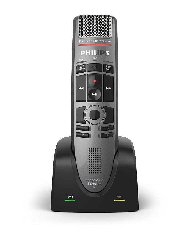 Photo 1 of Philips SpeechMike Premium Air Wireless Dictation USB Microphone, Push-Button