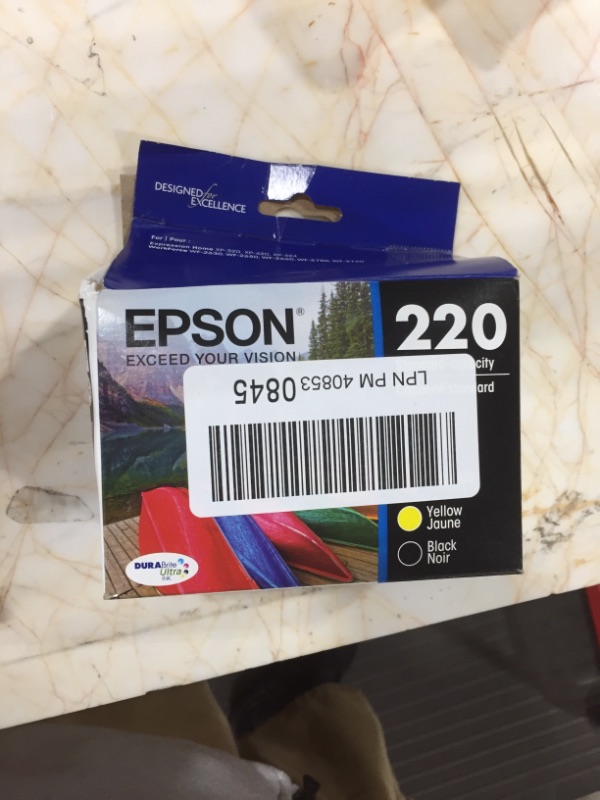Photo 1 of Epson T220120-BCS DURABrite Ultra Black & Color Combo Pack Standard Capacity Cartridge Ink (WF-2760, WF-2750, WF-2660, WF-2650, WF-2630, XP-424, XP-420, XP-320),Black and Color Combo Pack
