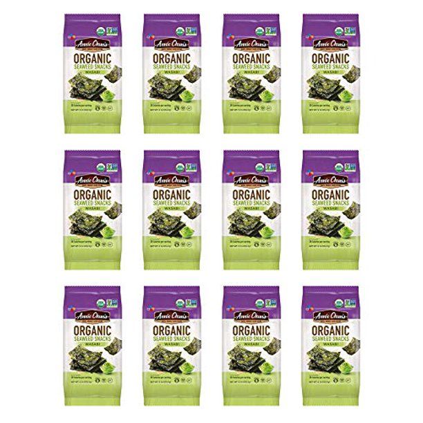 Photo 1 of Annie Chuns Organic Seaweed, Wasabi, 0.16-Oz (12 Count), Keto, Vegan, & Gluten-Free Snack
