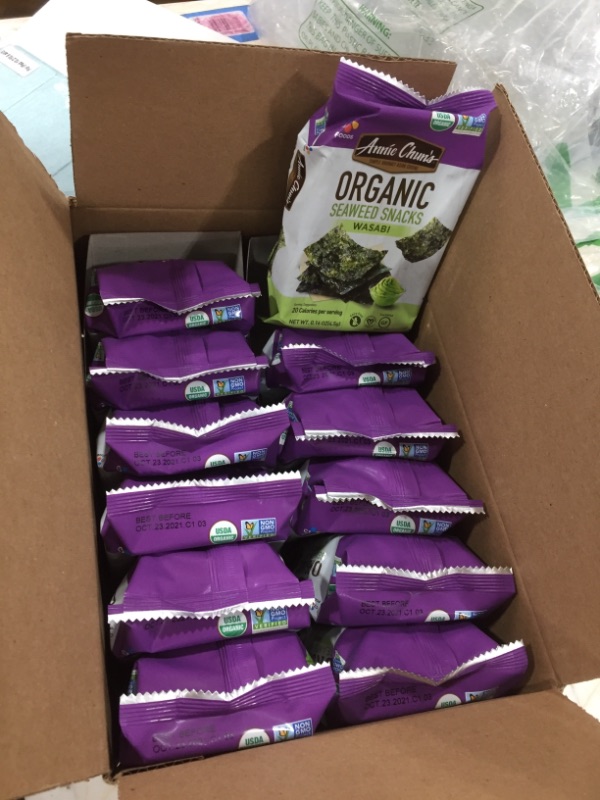 Photo 2 of Annie Chuns Organic Seaweed, Wasabi, 0.16-Oz (12 Count), Keto, Vegan, & Gluten-Free Snack
