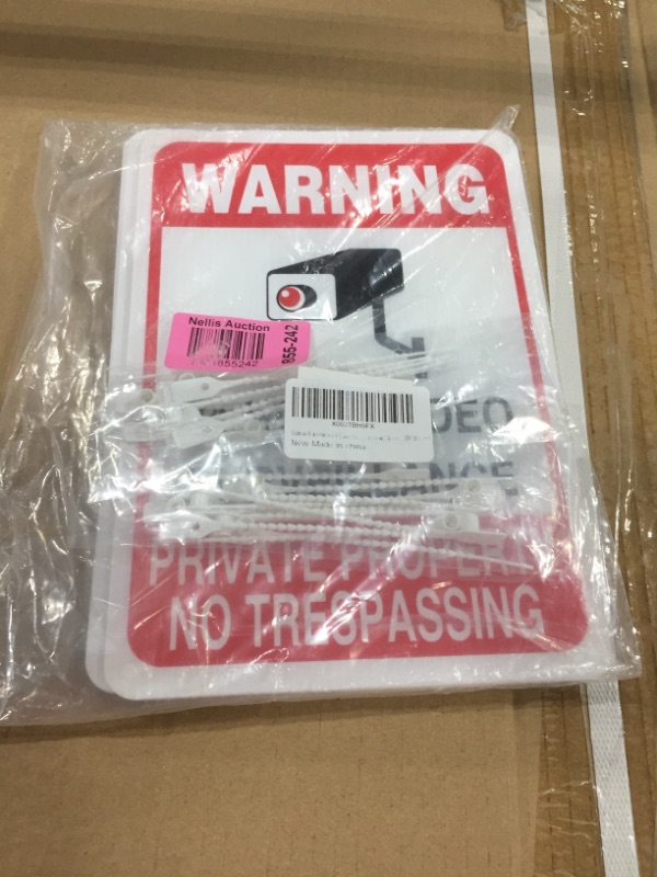 Photo 1 of 4Pack Private Property No Trespassing Sign Video Surveillance Signs Outdoor UV Printed 040 Mil Rust Free Aluminum 10 x 7 in Security Camera Sign for Home Business Driveway Alert CCTV